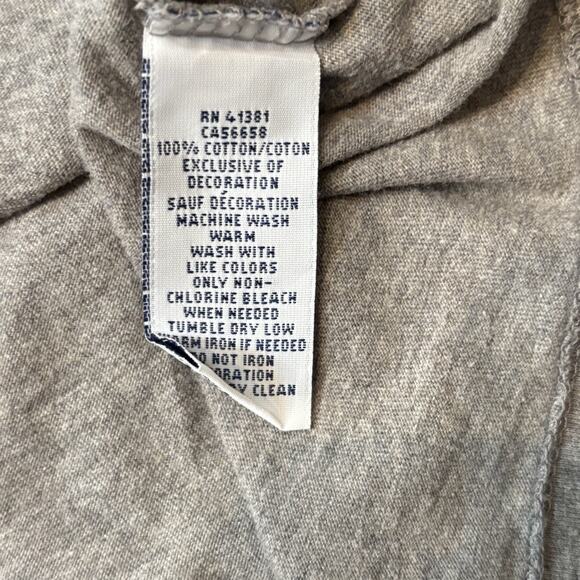 Polo Ralph Lauren Men's V Neck T-Shirt Heather Gray Short Sleeve Medium Logo - Picture 5 of 5